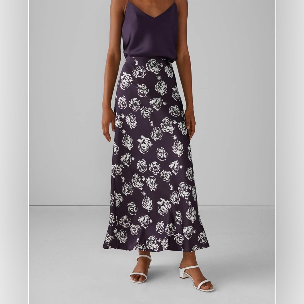 Club Monaco Jupe Printed Slip Skirt Purple Print Size 0